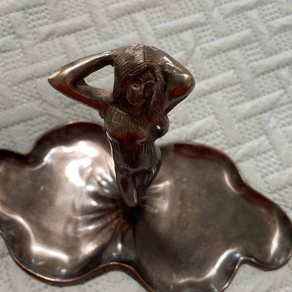 Art Nouveau Maiden Card Tray/Twin Sectioned Fruit Dish 8” - Picture 2 of 15